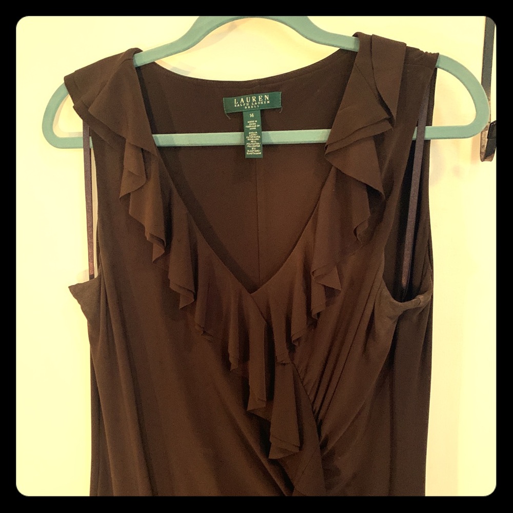 Ruffle front Lauren cocktail dress